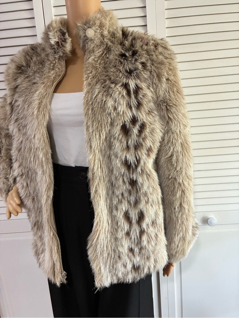 Plush Taupe Teddy Jacket - Women's Faux Fur Coat